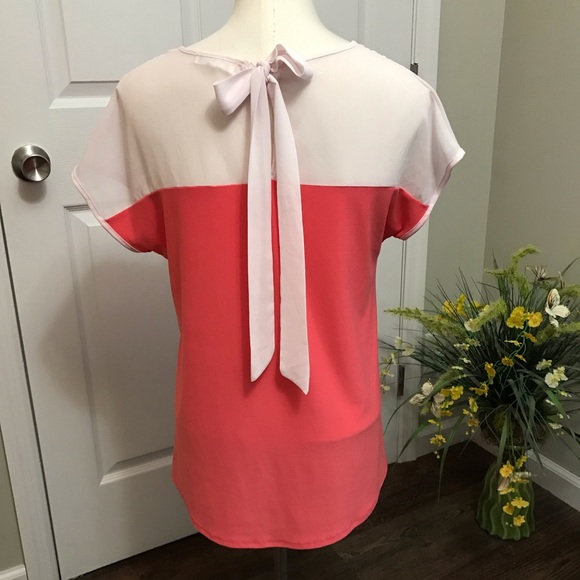 Faith and Joy Coral with Lace Top - Picture 2 of 4